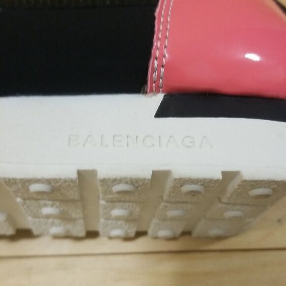 Balenciaga Race Runner Leather Mesh Black/Pink Women’s Sneacker Sz 40 ( 9 1/2) - Picture 7 of 10